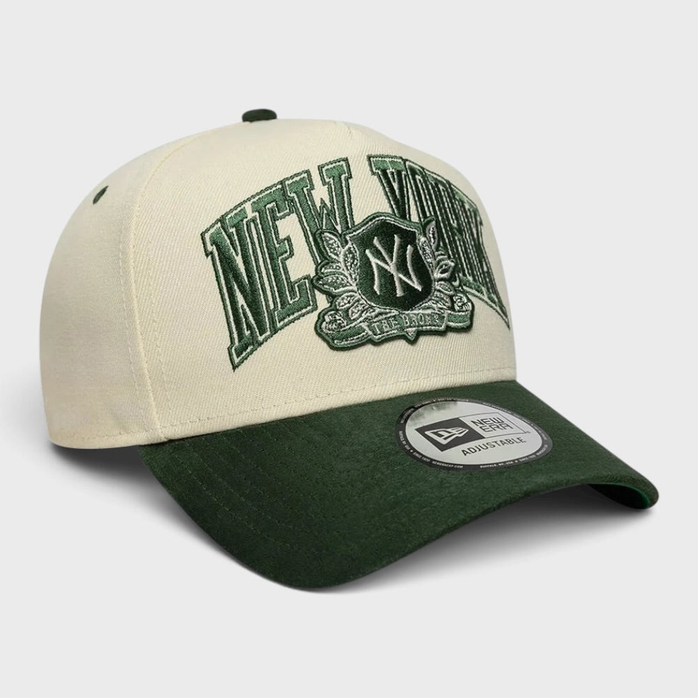 New Era MLB Wordmark Suede 9Forty E-Frame NY Yankees cream/green
