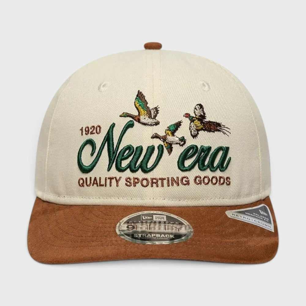New Era Retro Crown 9Fifty suede cream/brown