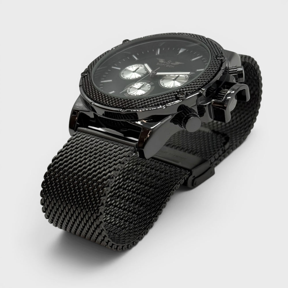 Softech Round Mesh Bracelet Watch black/black - Shop-Tetuan