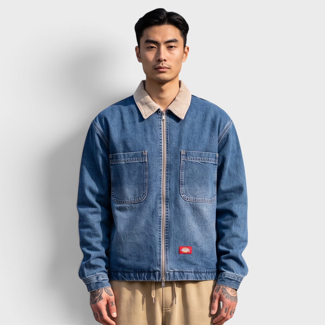 Dickies Taylor Denim Jacket mid blufad wash