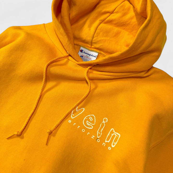 Champion Vein Errorzone Vintage Hoodie Mustard L
