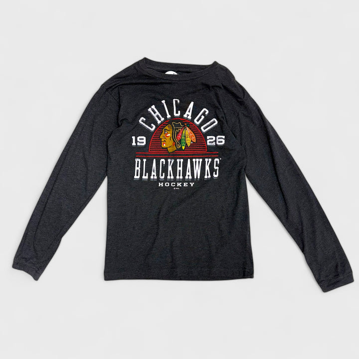 Knights Apparel. Inc NHL Vintage Chicago Blackhawks LS shirt charcoal M - Shop-Tetuan