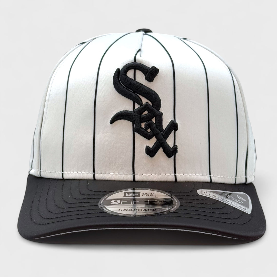 New Era 950AF Satin Pinstripe C White Sox white/black