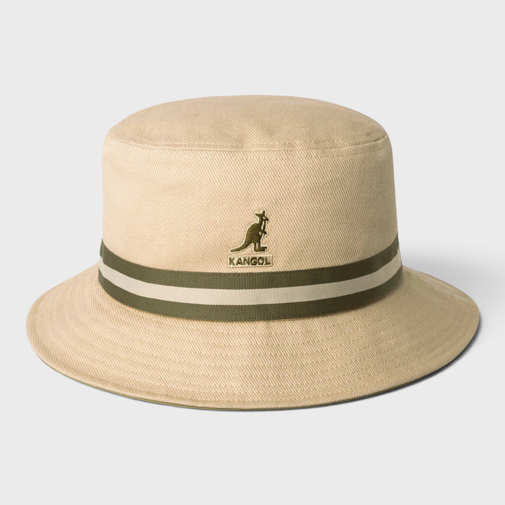 Kangol Stripe Lahinch bucket hat beige