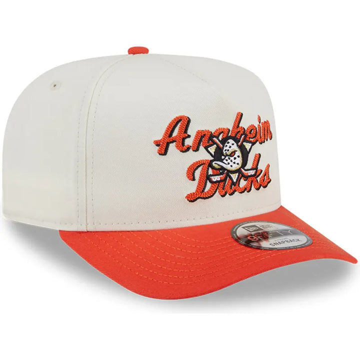 New Era 9Fifty A-Frame Chainstitch A Mighty Ducks white/orange - Shop-Tetuan