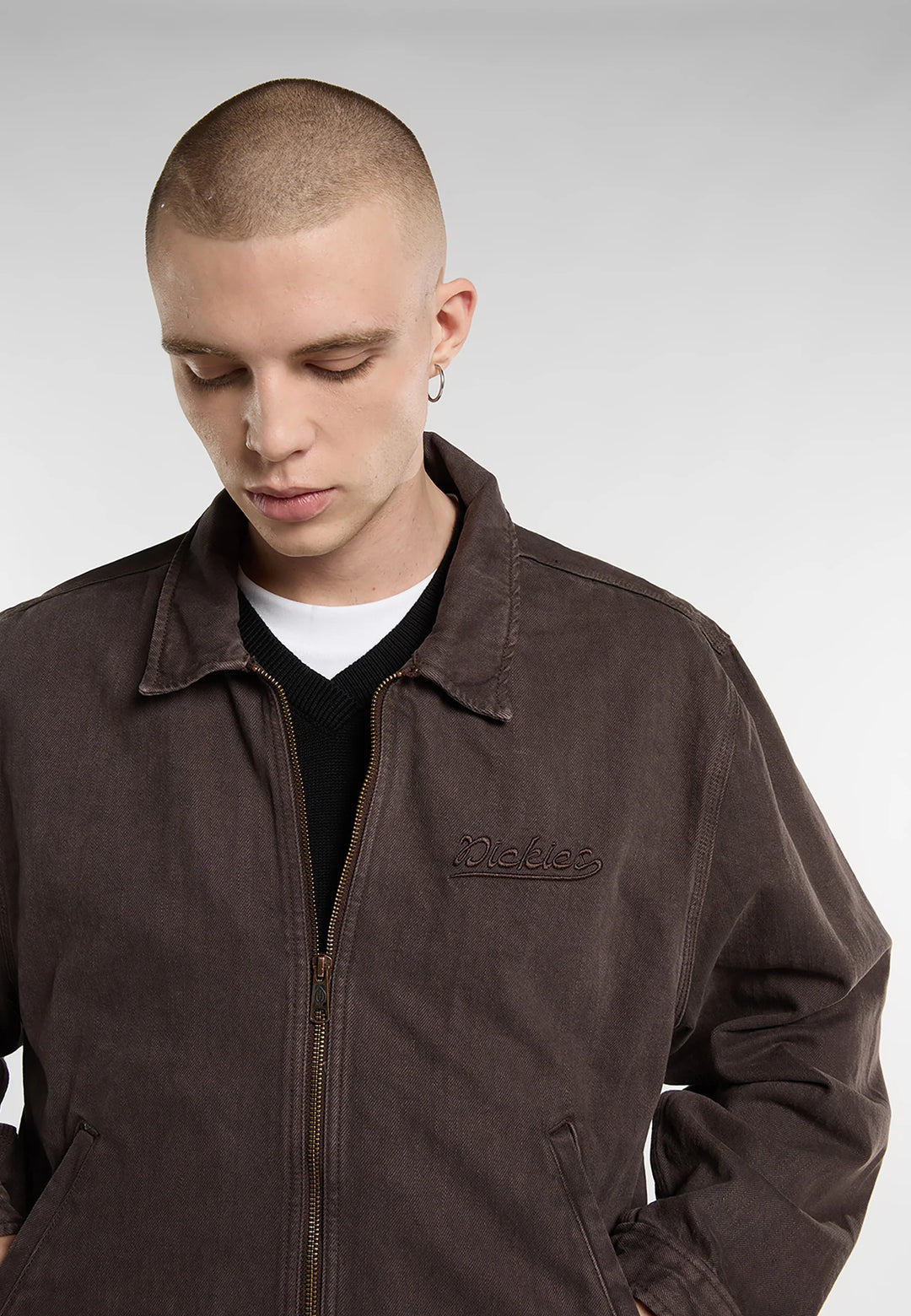 Dickies Edgewood Unlined Denim Jacket dark brown