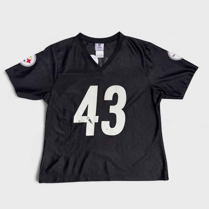 Team Apparel NFL Womens Pittsburgh Steelers Troy Polamalu #43 Jersey black/yellow L - Shop-Tetuan