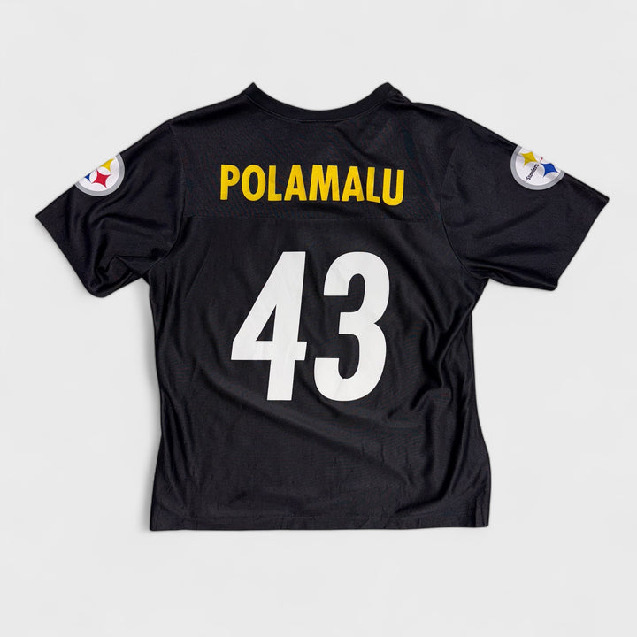 Team Apparel NFL Womens Pittsburgh Steelers Troy Polamalu #43 Jersey black/yellow L - Shop-Tetuan