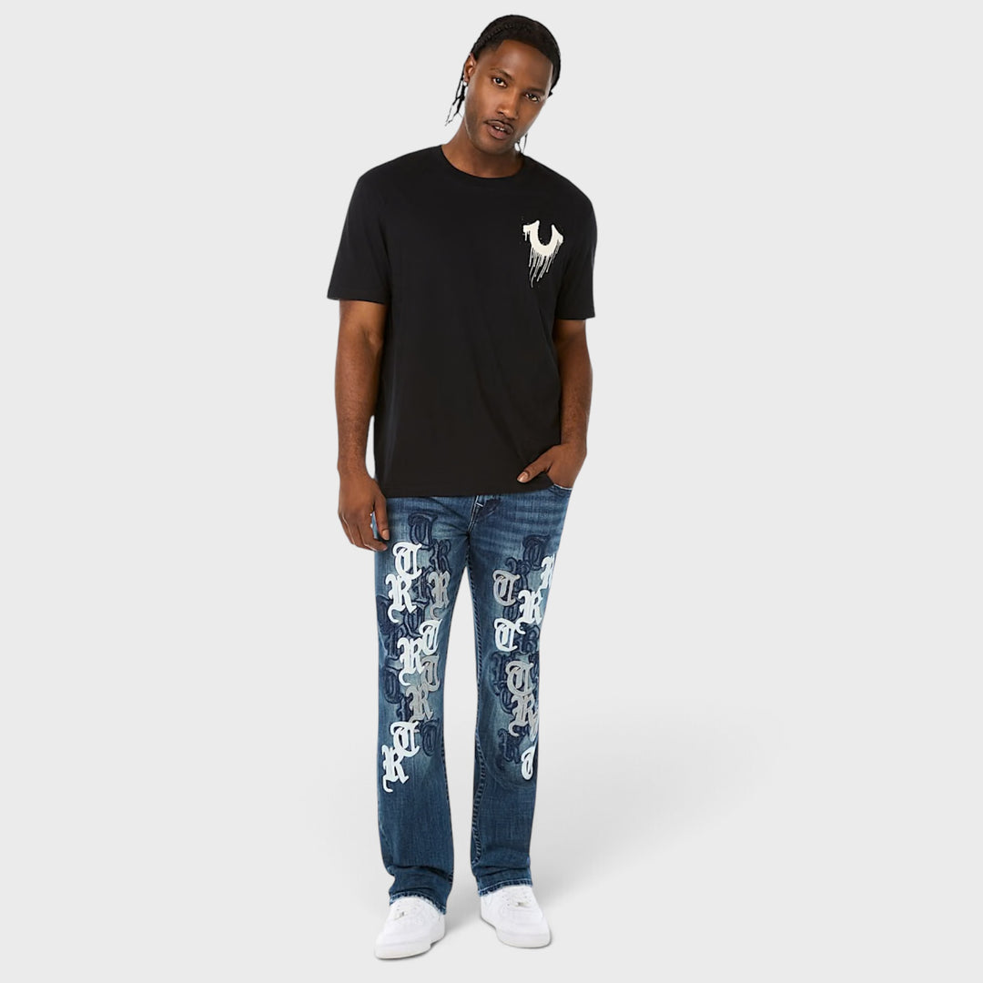 True Religion SS Drippy Horseshoe tee black