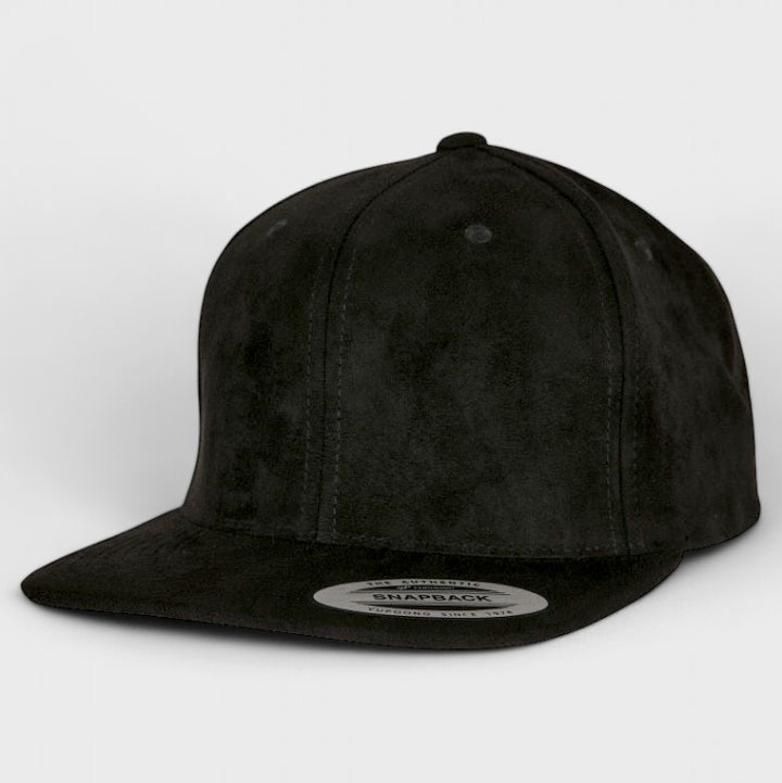 Flexfit Suede Leather Snapback black - Shop-Tetuan