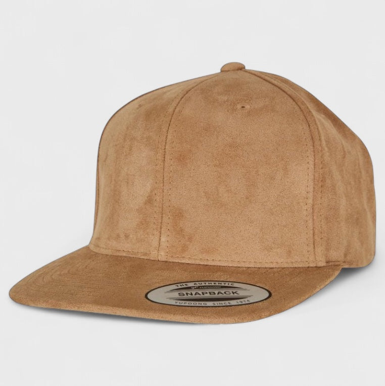 Flexfit Suede Leather Snapback khaki - Shop-Tetuan