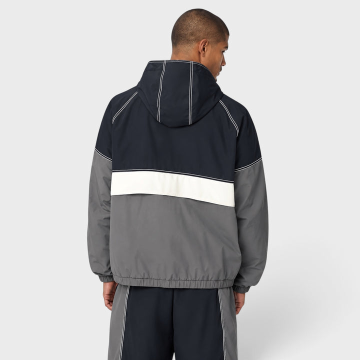 True Religion Color Block Big T Nylon Anorak granite grey/jet black