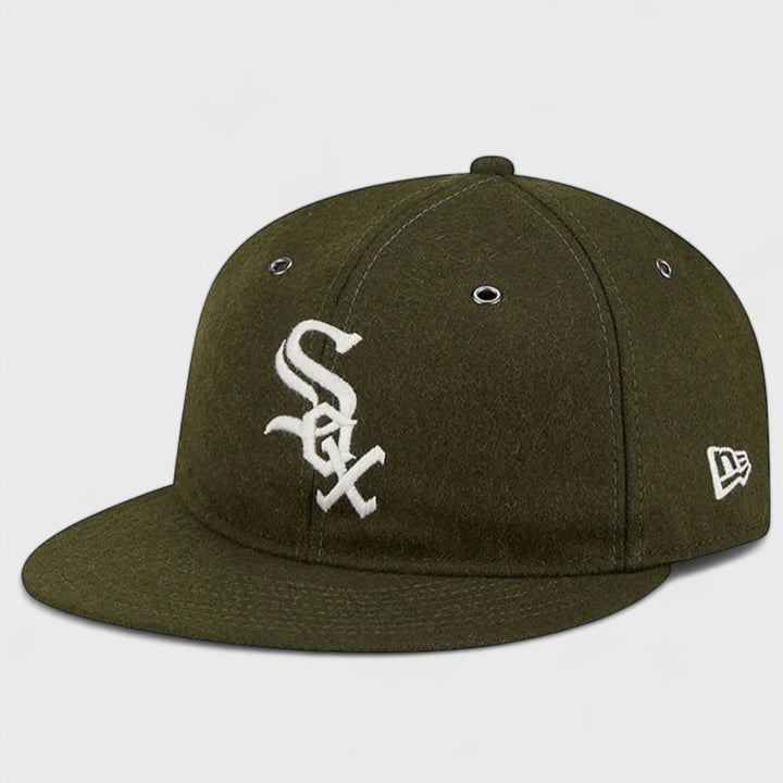 New Era Wool Retro Crown 59Fifty C White Sox olive green - Shop-Tetuan
