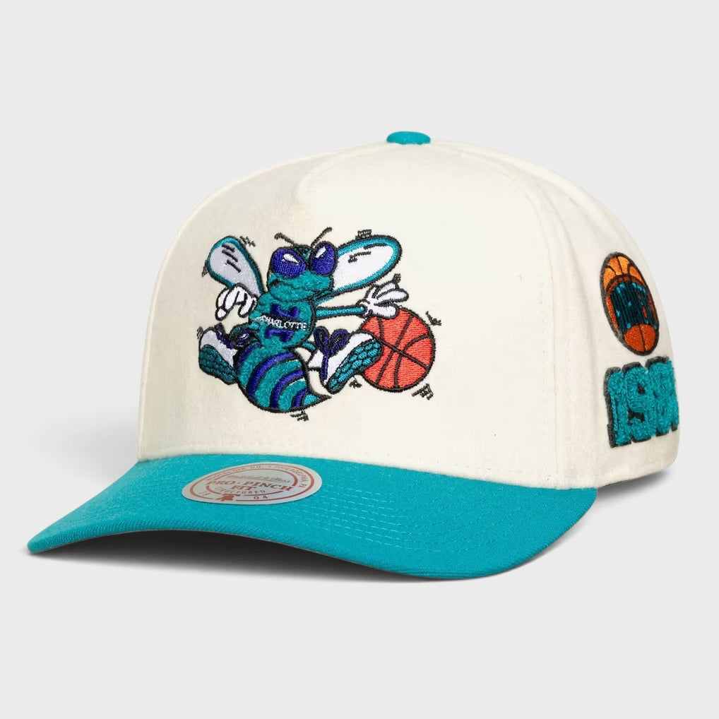 Mitchell &amp; Ness NBA Cream Team Pro Snapback C Hornets off white/turquoise