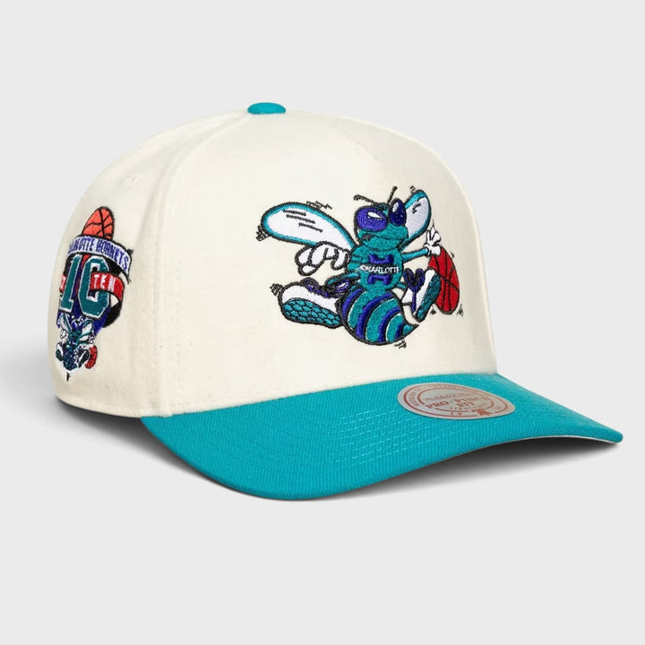 Mitchell &amp; Ness NBA Cream Team Pro Snapback C Hornets off white/turquoise