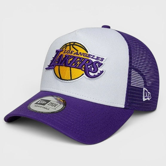 New Era NBA Side Patch 9Forty A-Frame Trucker LA Lakers purple/white - Shop-Tetuan