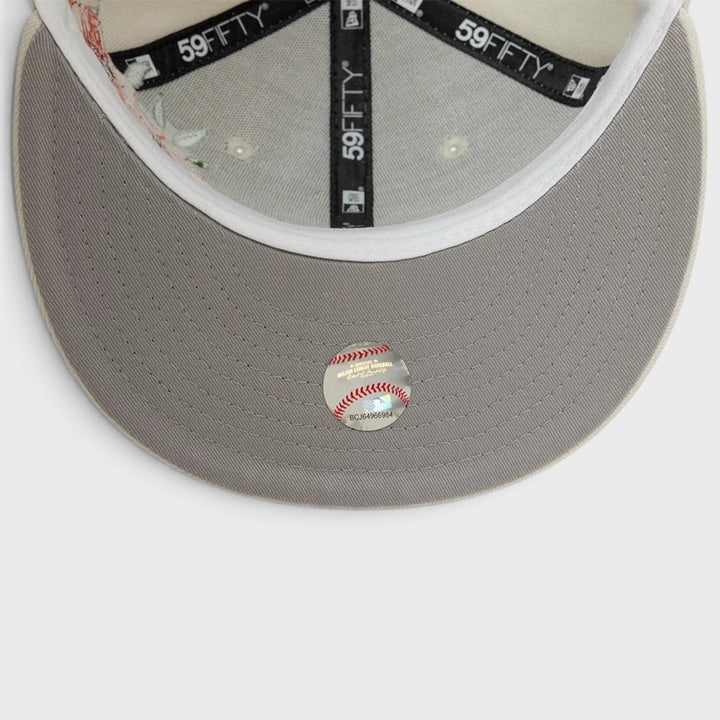 New Era MLB Floral 59Fifty NY Yankees light beige