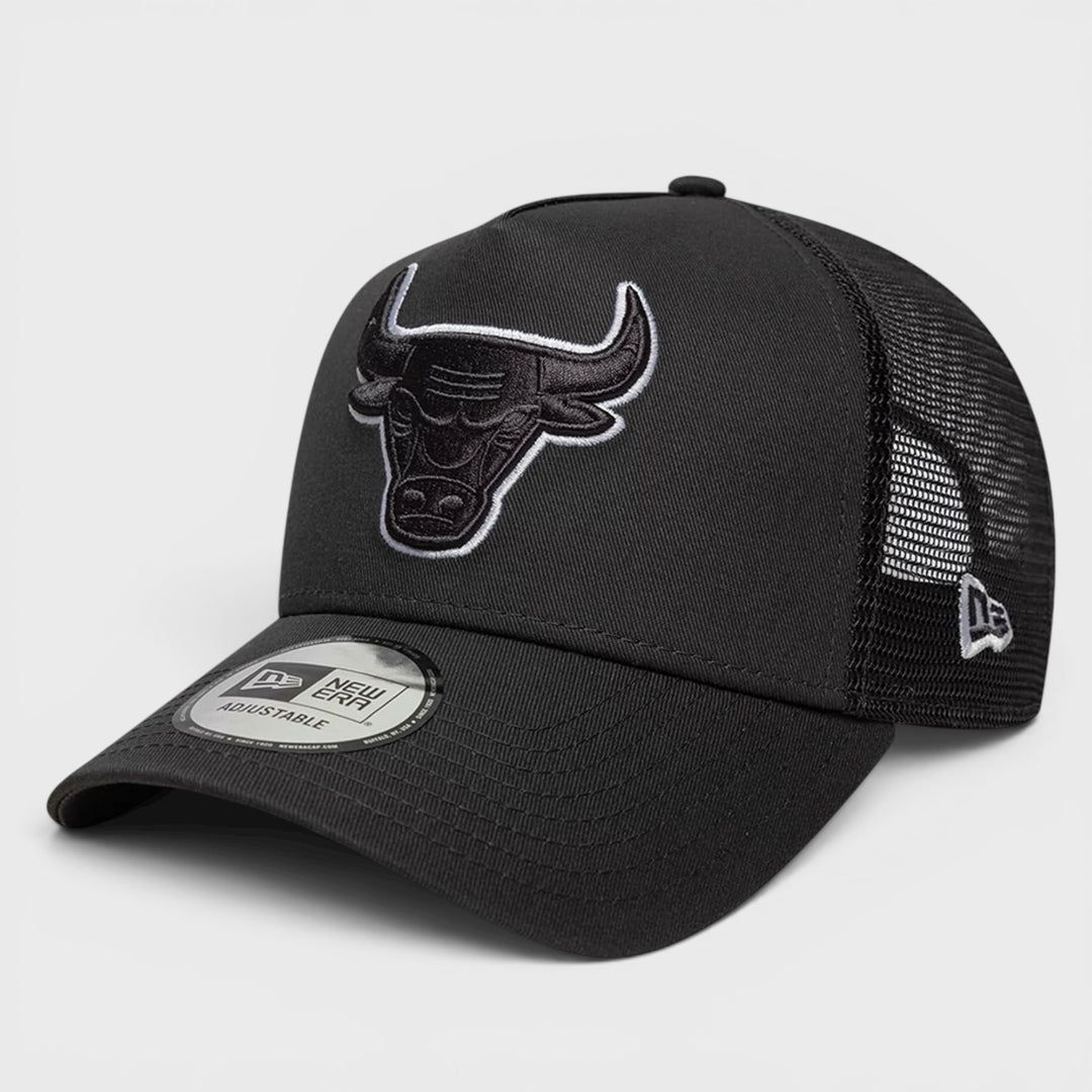 New Era NBA Outline 9FORTY E-Frame Trucker Adjustable Cap C Bulls charcoal - Shop-Tetuan