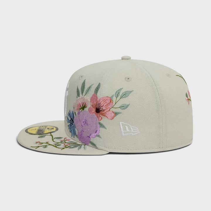 New Era MLB Floral 59Fifty NY Yankees light beige