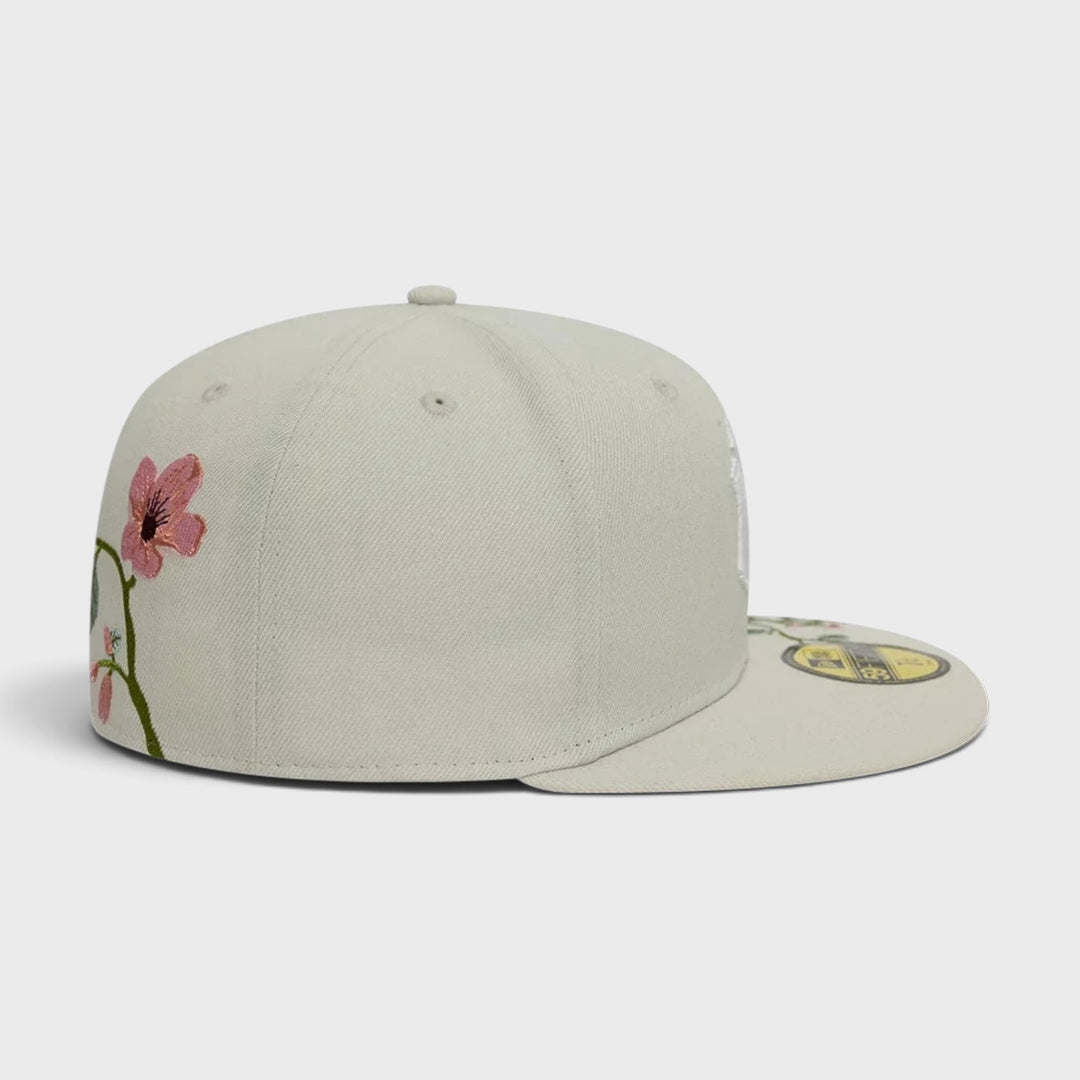 New Era MLB Floral 59Fifty NY Yankees light beige