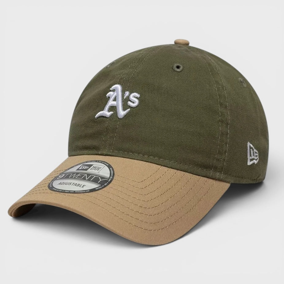 New Era MLB Washed Contrast 9Twenty cap Atheltics olive/khaki - Shop-Tetuan