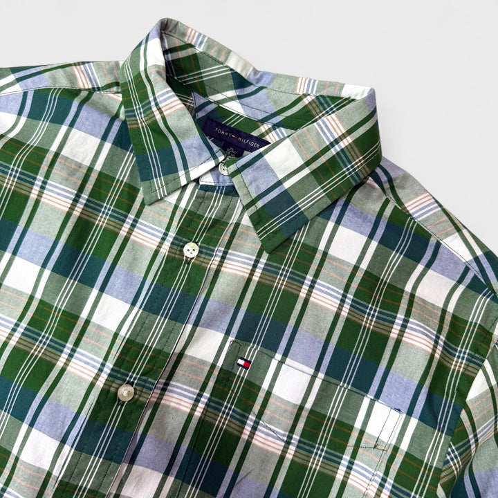 Tommy Hilfiger Checkered shirt green XL (Youth) - Shop-Tetuan