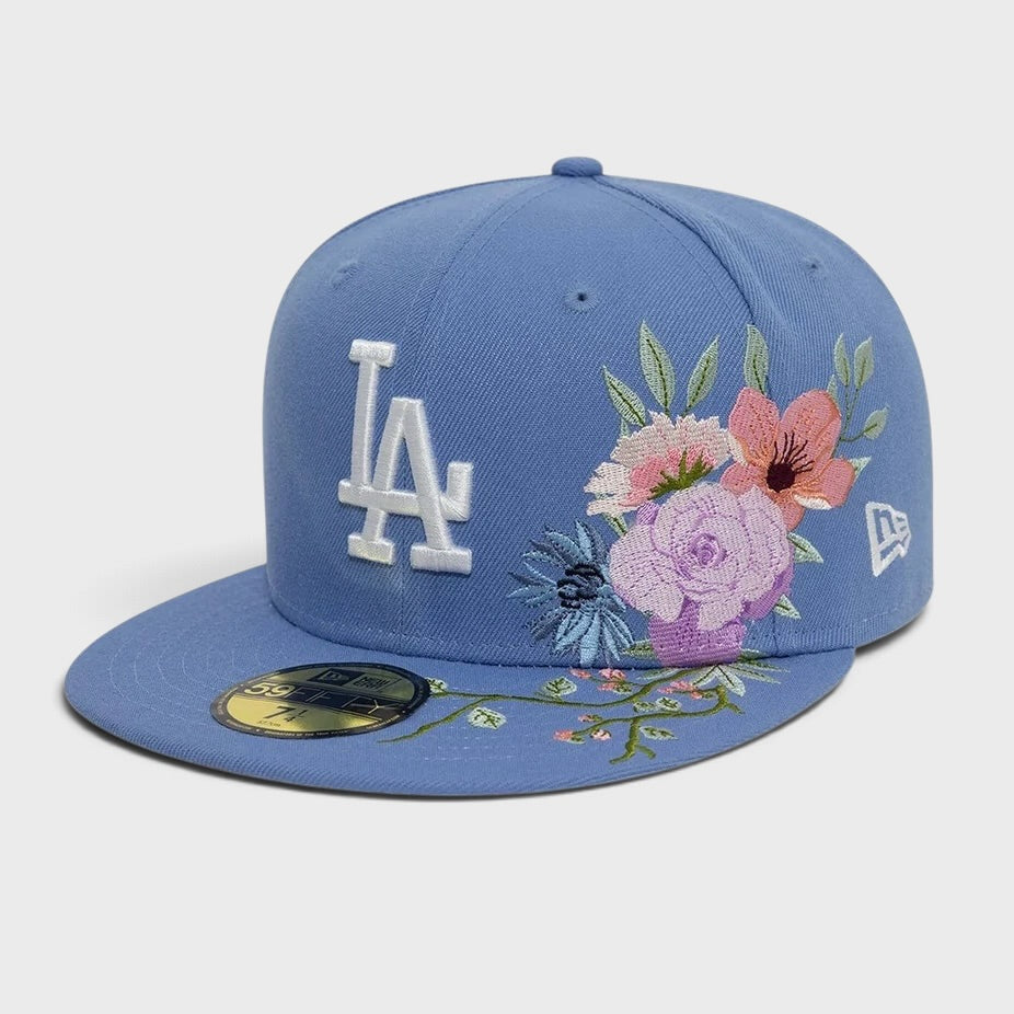 New Era MLB Floral 59Fifty LA Dodgers skyblue