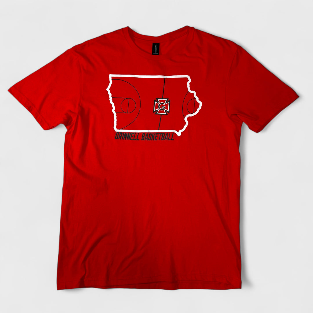 Gildan Grinnel Basketball tee red M - Shop-Tetuan