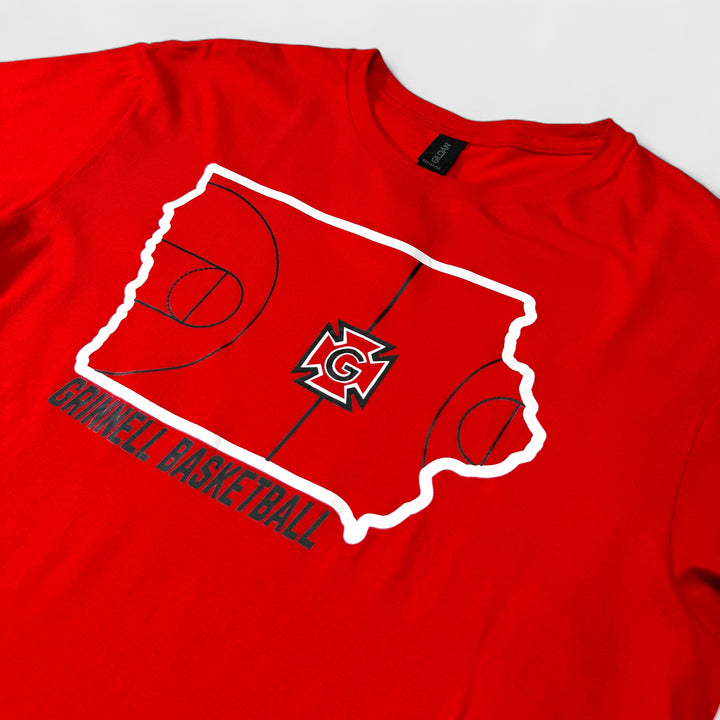 Gildan Grinnel Basketball tee red M - Shop-Tetuan