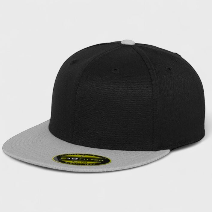 Premium 210 fitted cap 2-tone blk/gry