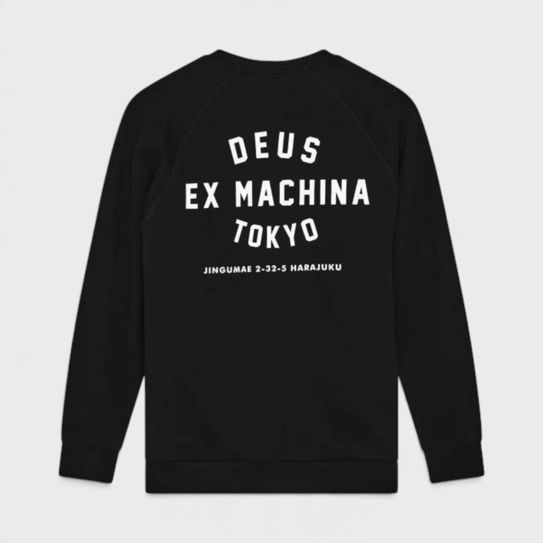 Deus Ex Machina Harajuku Address crew black - Shop-Tetuan