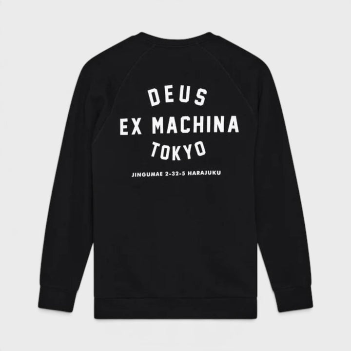 Deus Ex Machina Harajuku Address crew black - Shop-Tetuan