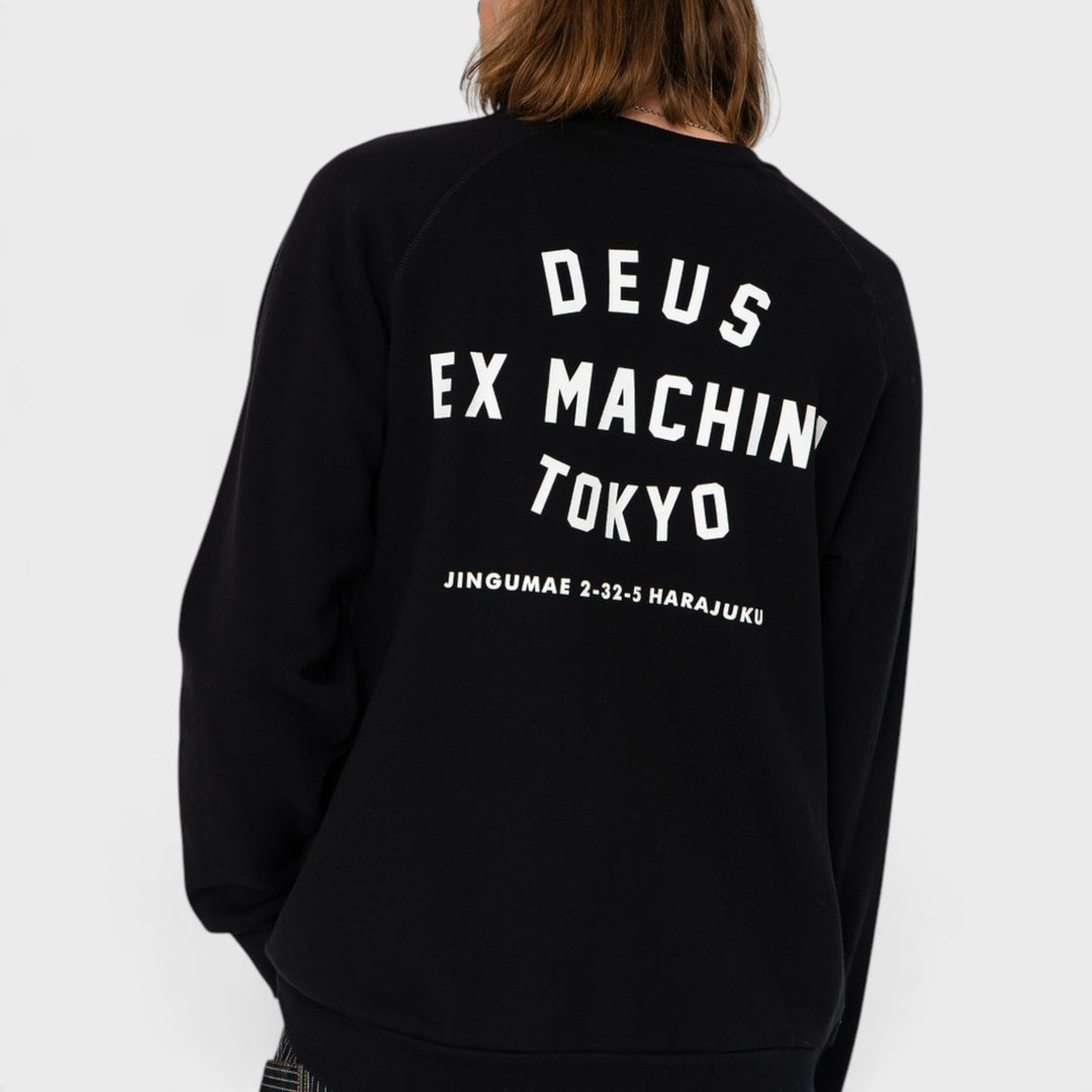 Deus Ex Machina Harajuku Address crew black - Shop-Tetuan
