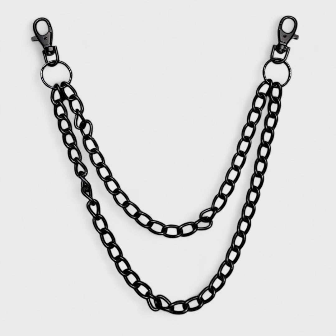 Double Metal Chain Heavyweight With Double Hooks black - Shop-Tetuan