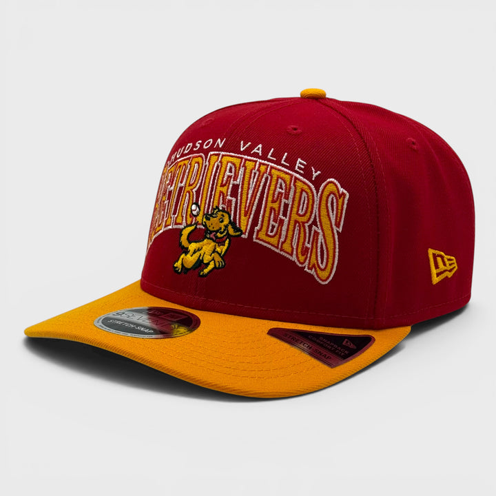New Era Theme Night Wordmark 9Seventy Stretch-Snap Hudson Valley Retrievers red/yellow - Shop-Tetuan