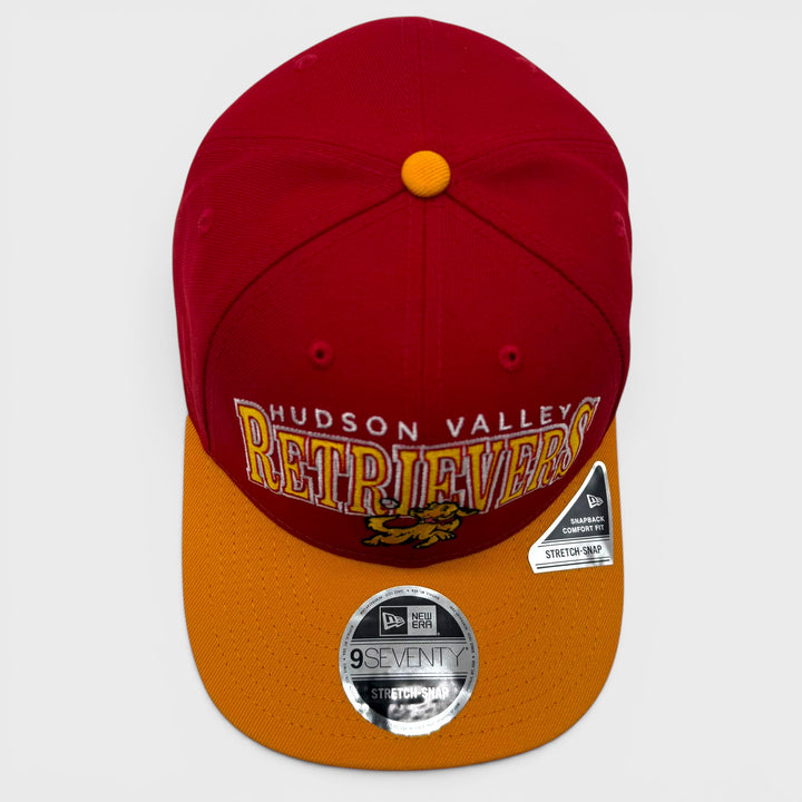 New Era Theme Night Wordmark 9Seventy Stretch-Snap Hudson Valley Retrievers red/yellow - Shop-Tetuan