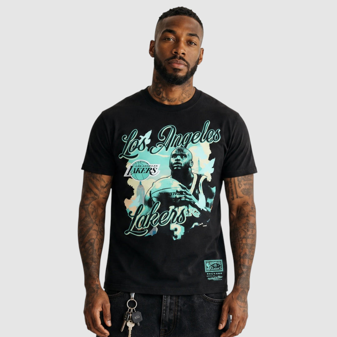 Mitchell & Ness NBA In The City Player Tee S O'neal LA Lakers Black - Shop-Tetuan