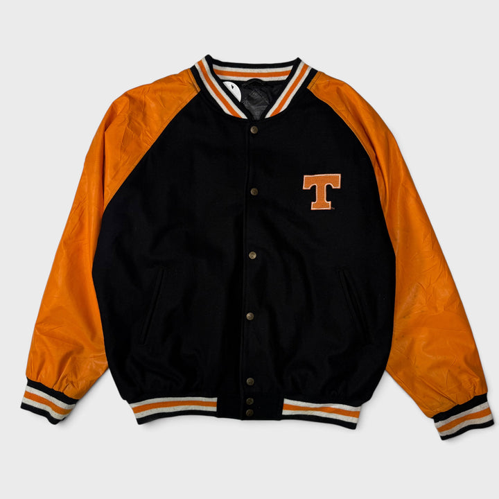 Steve &amp; Barry’s Tennessee Vintage Varsity jacket black/orange L - Shop-Tetuan
