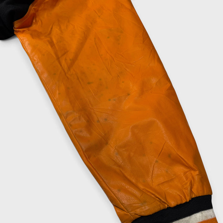 Steve &amp; Barry’s Tennessee Vintage Varsity jacket black/orange L - Shop-Tetuan