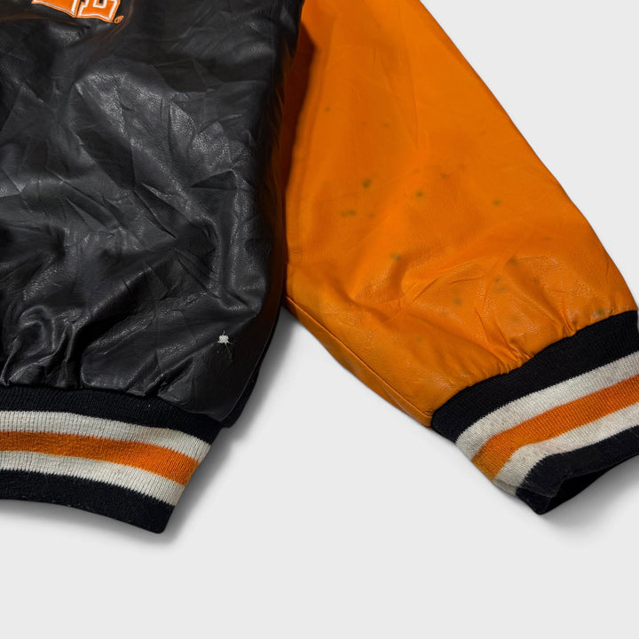 Steve &amp; Barry’s Tennessee Vintage Varsity jacket black/orange L - Shop-Tetuan