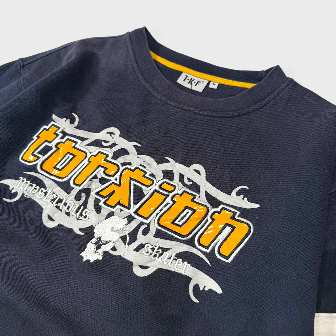 T-K-F Torsion Mysterious Skater crewneck navy XL - Shop-Tetuan
