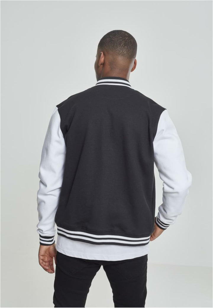 Urban Classics 2-Tone college sweatjacket black/white - Shop-Tetuan