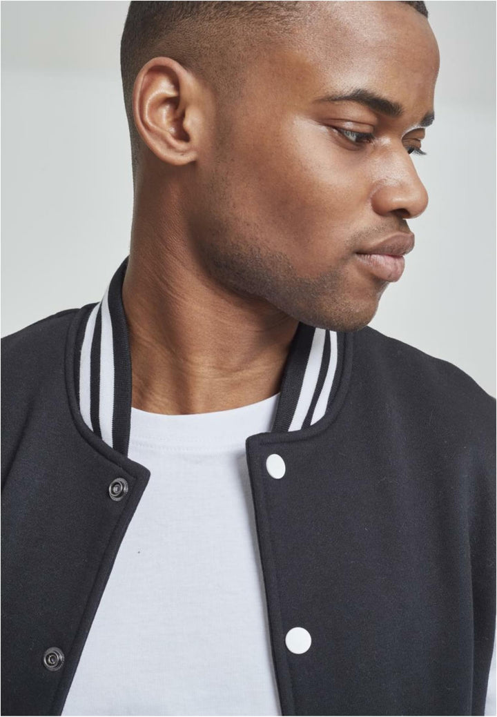 Urban Classics 2-Tone college sweatjacket black/white - Shop-Tetuan