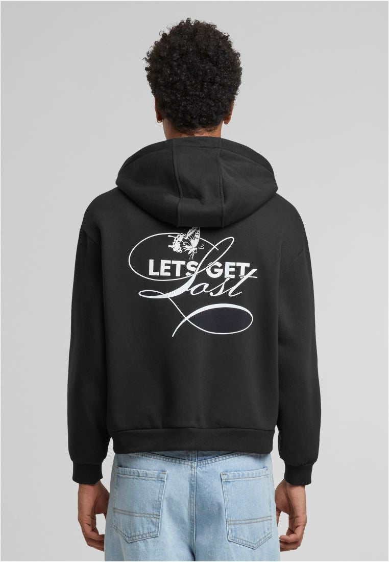 Mister Let‘s Get Lost Fluffy Zip Hoody black - Shop-Tetuan