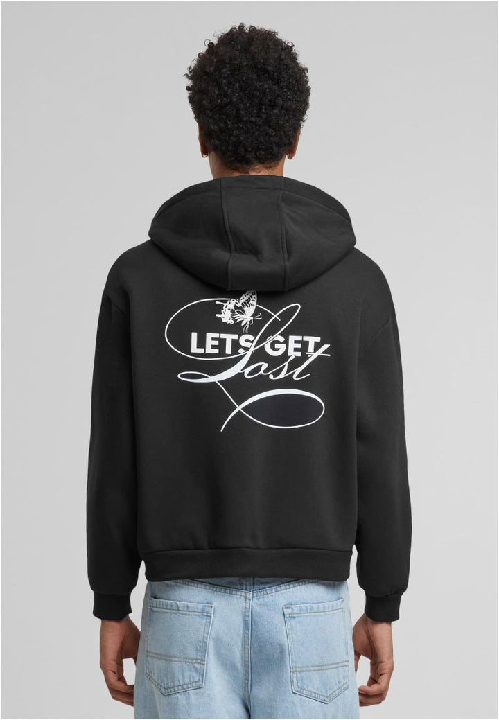 Mister Let‘s Get Lost Fluffy Zip Hoody black - Shop-Tetuan