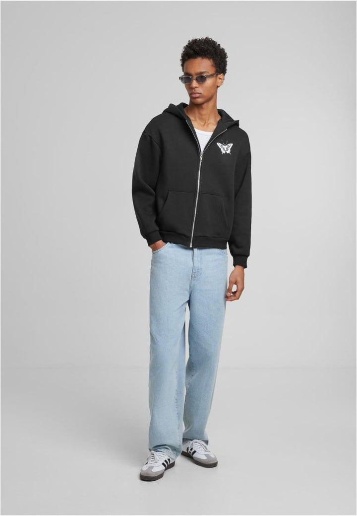 Mister Let‘s Get Lost Fluffy Zip Hoody black - Shop-Tetuan