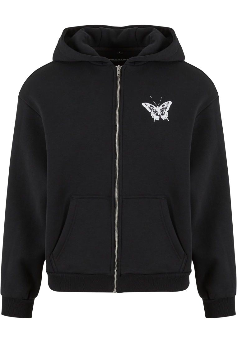 Mister Let‘s Get Lost Fluffy Zip Hoody black - Shop-Tetuan