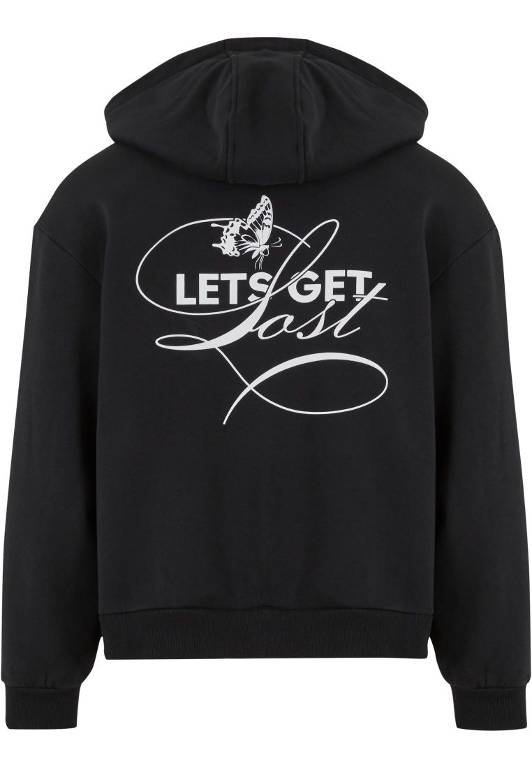 Mister Let‘s Get Lost Fluffy Zip Hoody black - Shop-Tetuan