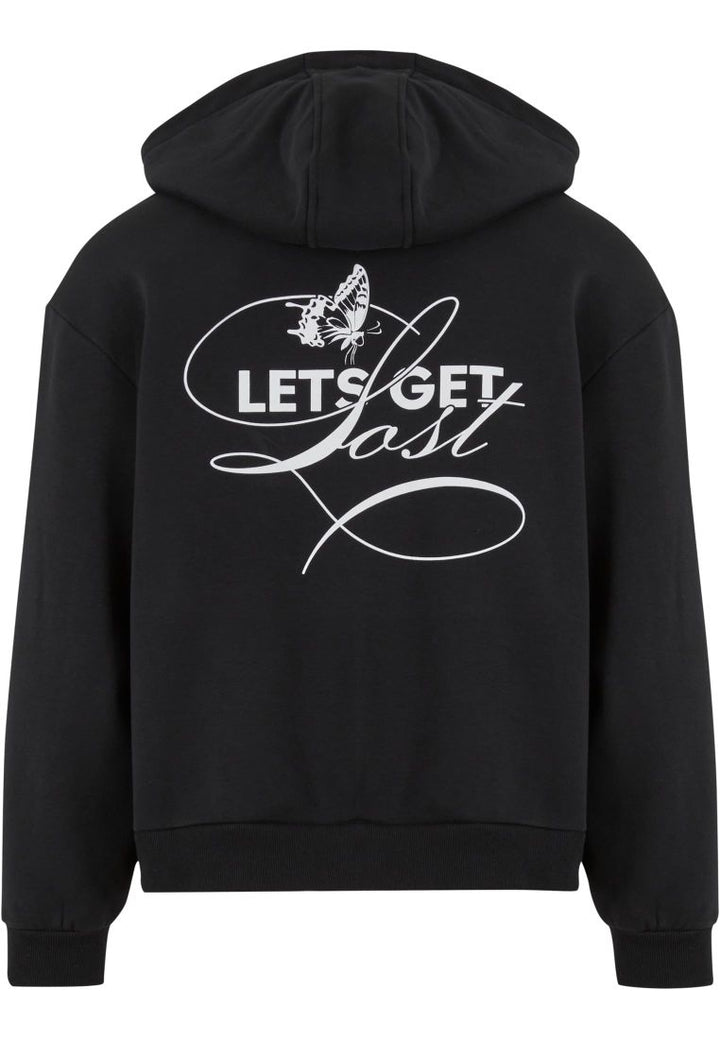 Mister Let‘s Get Lost Fluffy Zip Hoody black - Shop-Tetuan