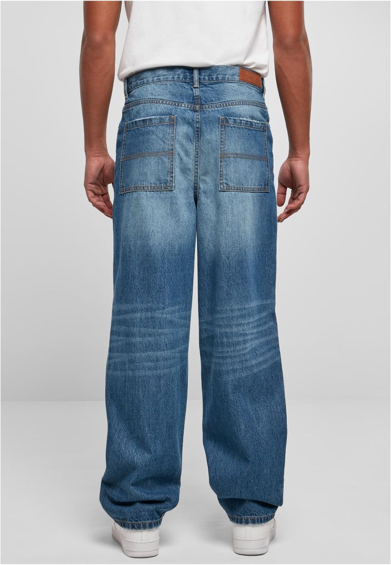 Urban Classics Distressed 90‘s Jeans mid deepblue destroyed washed - Shop-Tetuan